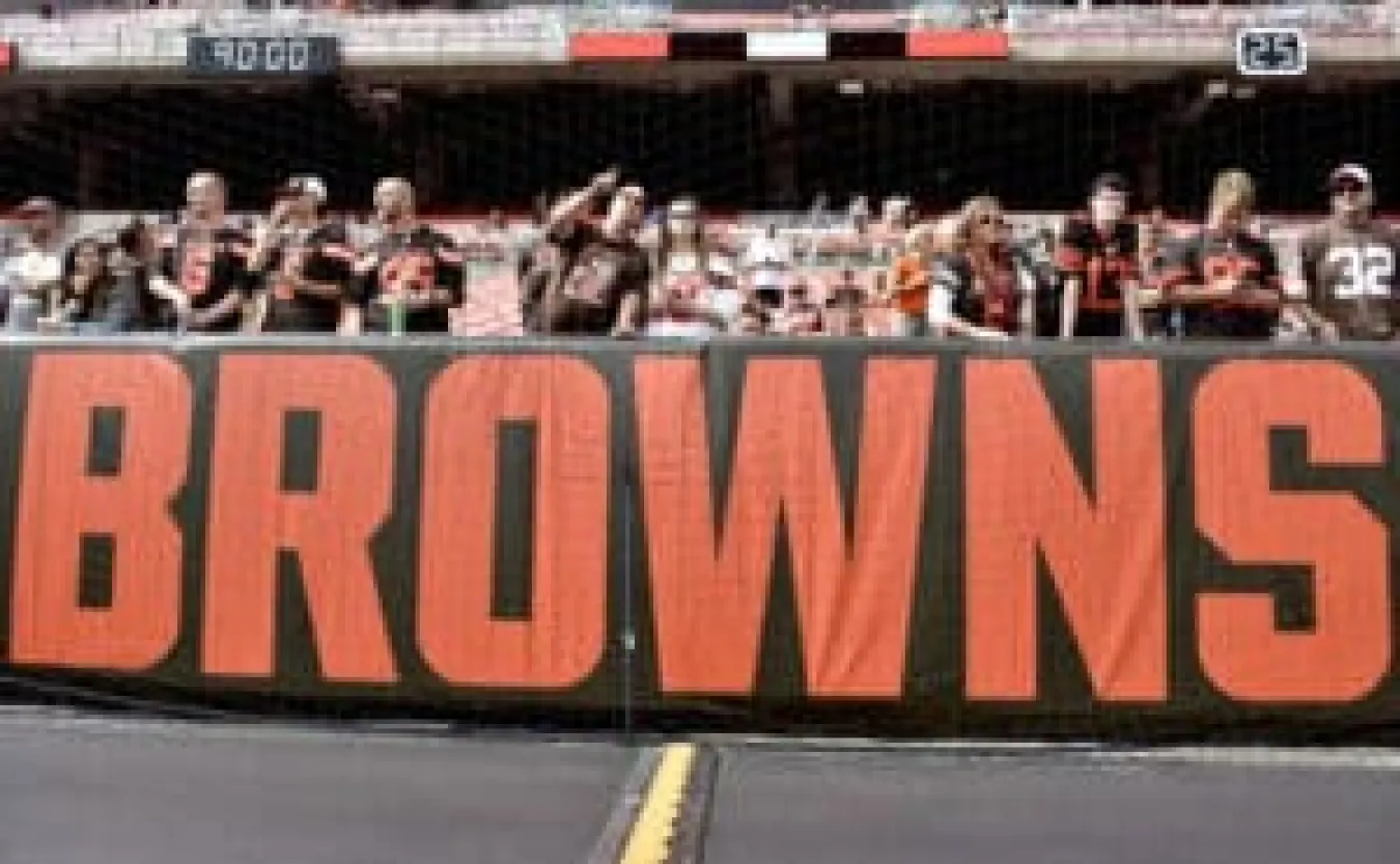 CLEVELAND, OHIO - SEPTEMBER 08: Cleveland Browns fans gather to watch warm ups before the start of the game between the Tennessee Titans and the Cleveland Browns at FirstEnergy Stadium on September 08, 2019 in Cleveland, Ohio.
