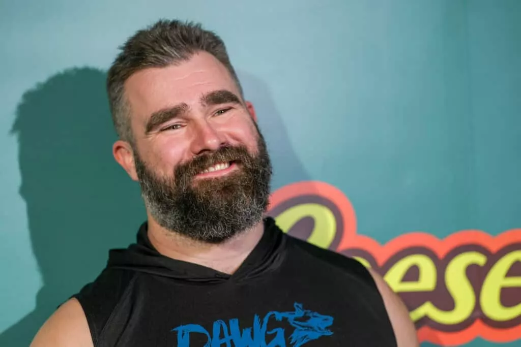NEW ORLEANS, LOUISIANA - FEBRUARY 05: Jason Kelce attends Wondery x The New Heights House Party Hosted by Jason Kelce on February 05, 2025 in New Orleans, Louisiana.