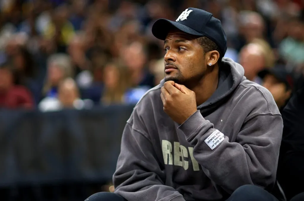 ORLANDO, FLORIDA - MARCH 27: Cleveland Brown quaterback Deshaun Watson looks on during a game betweent he Orlando Magic and the Golden State Warriors at Kia Center on March 27, 2024 in Orlando, Florida.