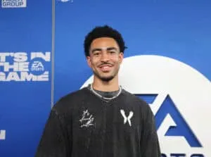 NEW ORLEANS, LOUISIANA - FEBRUARY 07: Bryce Young arrives at EA Sports presents The Madden Bowl at Orpheum Theater on February 07, 2025 in New Orleans, Louisiana.
