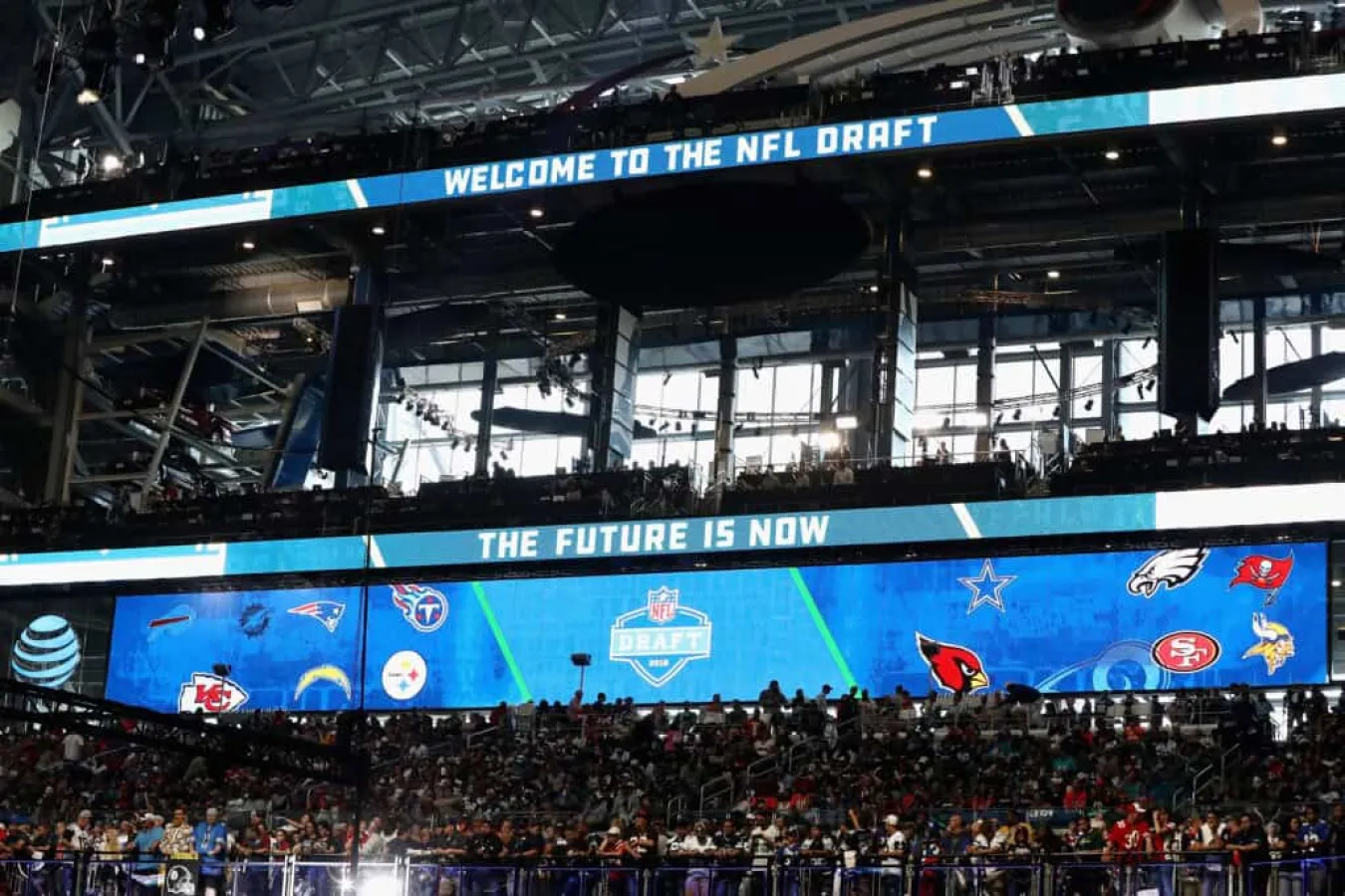 ARLINGTON, TX - APRIL 26: A general view of AT&T Stadium prior to the first round of the 2018 NFL Draft on April 26, 2018 in Arlington, Texas.