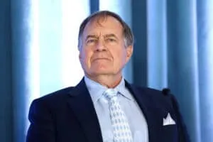 CHAPEL HILL, NORTH CAROLINA - DECEMBER 12: Head Coach Bill Belichick of the North Carolina Tar Heels looks on during a press conference on December 12, 2024 in Chapel Hill, North Carolina.