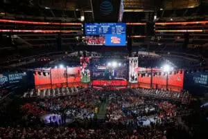 ARLINGTON, TX - APRIL 26: A general view during the first round of the 2018 NFL Draft at AT&T Stadium on April 26, 2018 in Arlington, Texas.