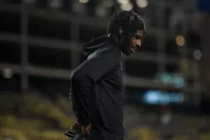 BOULDER, CO - NOVEMBER 4: Shedeur Sanders #2 of the Colorado Buffaloes warms up before a game against the Oregon State Beavers at Folsom Field on November 4, 2023 in Boulder, Colorado.