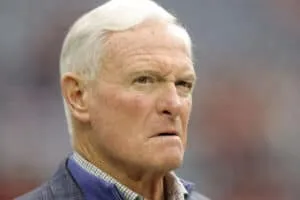HOUSTON, TEXAS - JANUARY 13: Cleveland Browns co-owner Jimmy Haslam looks on prior to the AFC Wild Card Playoffs between the Cleveland Browns and the Houston Texans at NRG Stadium on January 13, 2024 in Houston, Texas.