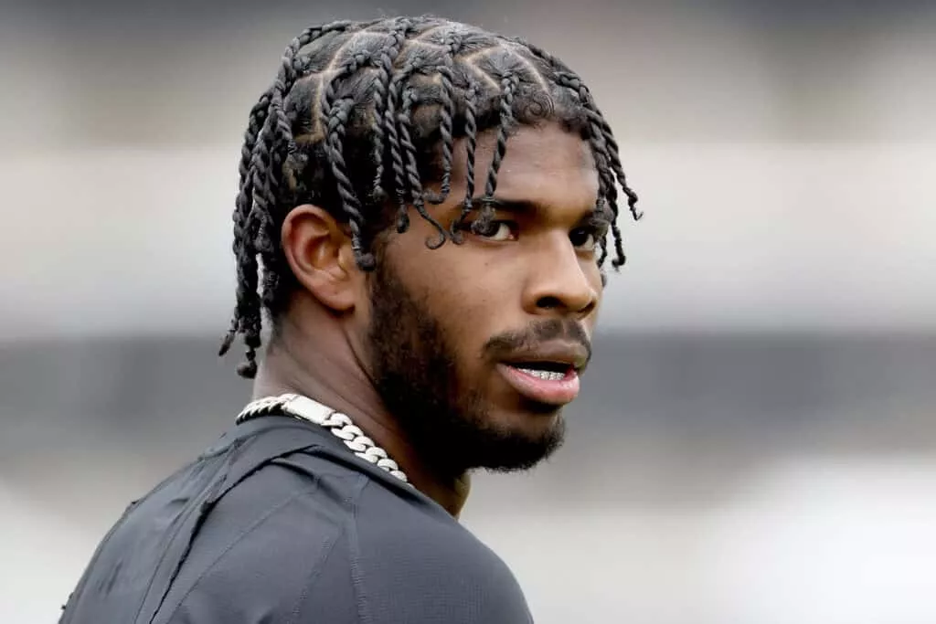 BOULDER, COLORADO - APRIL 22: Quarterback Shedeur Sanders #2 of the Colorado Buffaloes warms up prior to their spring game at Folsom Field on April 22, 2023 in Boulder, Colorado. (