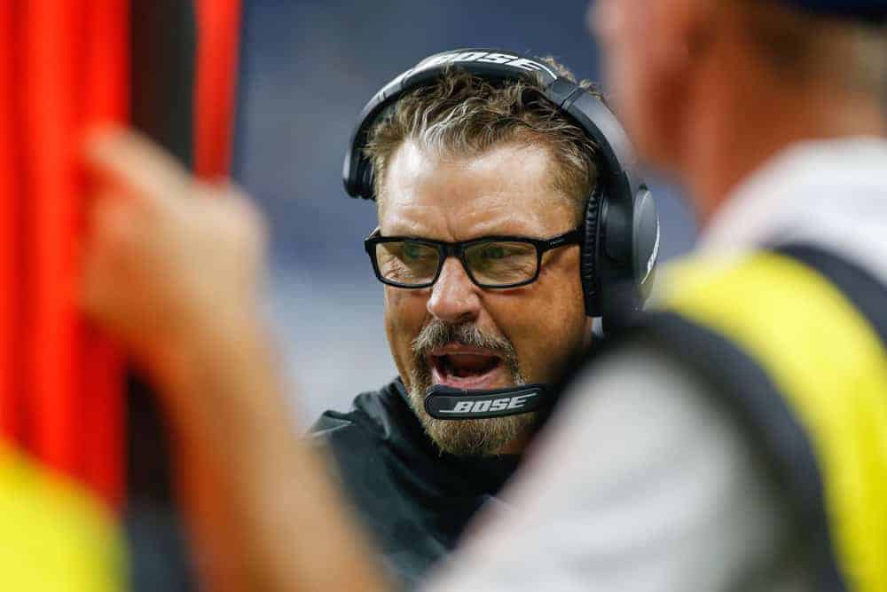 DETROIT, MI - AUGUST 30: Cleveland Browns defensive coordinator Gregg Williams is seen on the sideline during preseason game action between the Cleveland Browns and the Detroit Lions on August 30, 2018 at Ford Field in Detroit, Michigan.