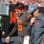 Baker Mayfield Leaves Field