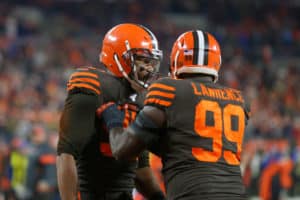 Devaroe Lawrence and Myles Garrett