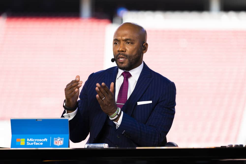 ESPN Monday Night Football Studio Analysts Louis Riddick during the NFL regular season football game between the Cleveland Browns and the San Francisco 49ers on Monday, Oct. 7, 2019 at Levi's Stadium in Santa Clara, Calif.