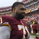 Trent Williams walking towards Redskins tunnel