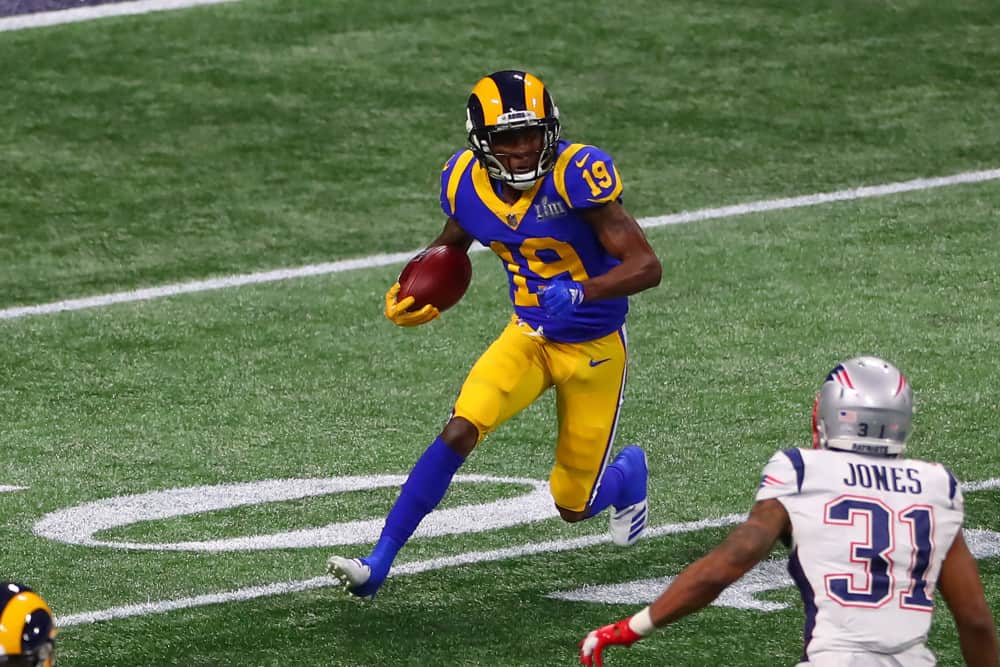 Los Angeles Rams wide receiver JoJo Natson (19) during Super Bowl LIII between the Los Angeles Rams and the New England Patriots on February 3, 2019 at Mercedes Benz Stadium in Atlanta, GA.