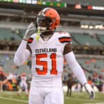 Cleveland Browns linebacker Mack Wilson (51) looks at the scoreboard before the game against the Cleveland Browns and the Cincinnati Bengals on December 29th 2019, at Paul Brown Stadium in Cincinnati, OH.