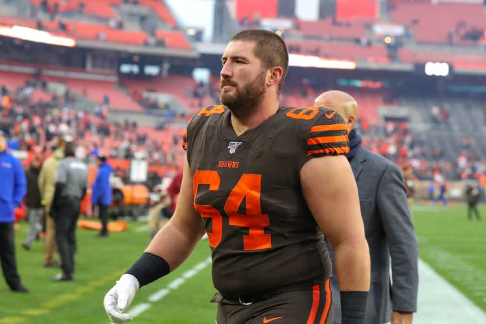 JC Tretter walking off football field