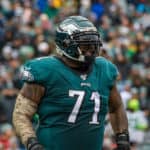 Jason Peters Eagles with mask