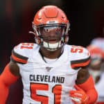 Cleveland Browns linebacker Mack Wilson (51) enters the field prior to the first half of an NFL preseason game between the Cleveland Browns and the Tampa Bay Bucs on August 23, 2019, at Raymond James Stadium in Tampa, FL