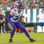 Minnesota Vikings strong safety Andrew Sendejo (34) during the National Football League game between the Minnesota Vikings and the Philadelphia Eagles on October 7, 2018 at Lincoln Financial Field in Philadelphia, PA.