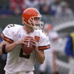 tim couch getting ready to throw a pass