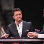ESPN analyst Todd McShay on remote set for ESPN College Football during the Clemson Tigers Media Day for the College Football Playoff National Championship on January 5, 2019, at the SAP Center in San Jose, CA.