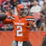 Quarterback Johnny Manziel (2) [11119] in action during a NFL game between the San Francisco 49ers and the Cleveland Browns at FirstEnergy Stadium, in Cleveland, OH.