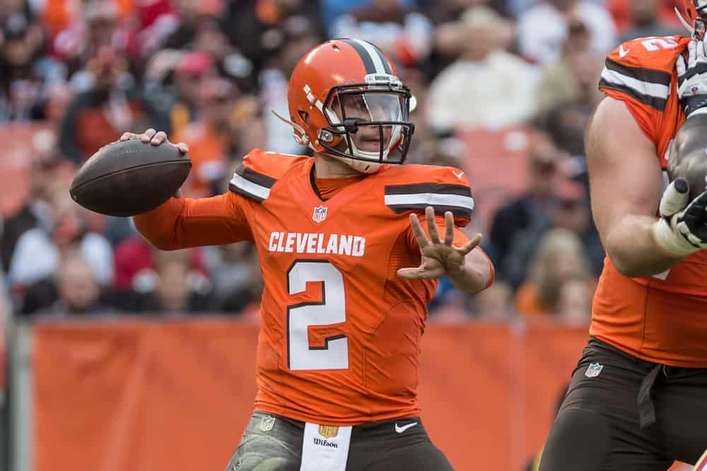 Quarterback Johnny Manziel (2) [11119] in action during a NFL game between the San Francisco 49ers and the Cleveland Browns at FirstEnergy Stadium, in Cleveland, OH.