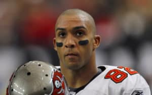 Kellen Winslow Jr. of the Buccaneers during the game between the Tampa Bay Buccaneers and the Atlanta Falcons at the Georgia Dome in Atlanta, Georgia.