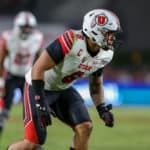 Utah Utes defensive end Bradlee Anae (6) during a college football game between the Utah Utes and The USC Trojans on September 20, 2019, at the Los Angeles Memorial Coliseum in Los Angeles, CA.