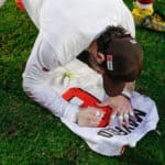 Cleveland Browns quarterback Baker Mayfield (6) signs his jersey after the NFL football game between the Cleveland Browns and the Arizona Cardinals on December 15, 2019 at State Farm Stadium in Glendale, Arizona.