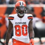 Cleveland Browns wide receiver Jarvis Landry (80) runs to the sideline during the game against the Cleveland Browns and the Cincinnati Bengals on November 25th 2018, at Paul Brown Stadium in Cincinnati, OH.