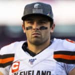 Cleveland Browns quarterback Baker Mayfield (6) during the NFL regular season football game against the San Francisco 49ers on Monday, Oct. 7, 2019 at Levi's Stadium in Santa Clara, Calif.