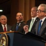 Mike Dewine at Podium