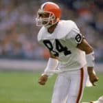 Webster Slaughter #84 of the Cleveland Browns runs onto the field during a NFL game on October 16, 1988 against the Philadelphia Eagles. The Browns defeated the Eagles 19-3.