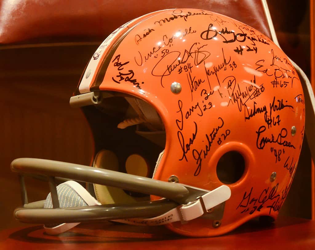 browns signed helmet 1964 championship