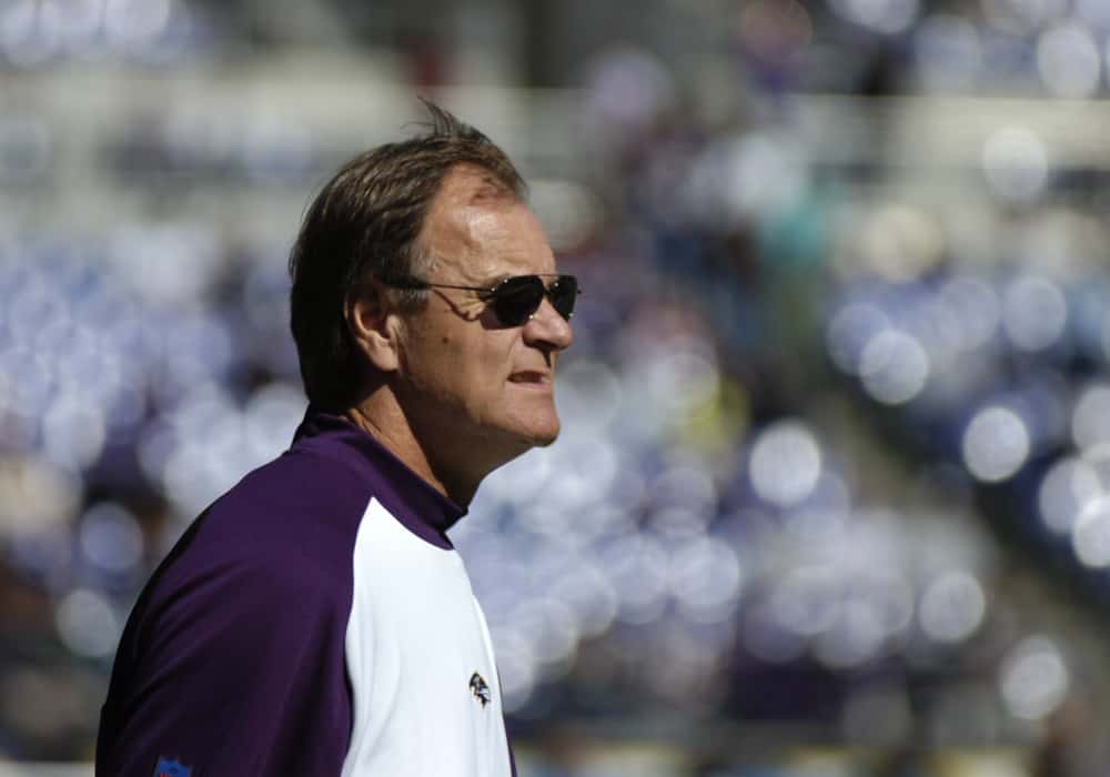 The Baltimore Ravens head coach Brian Billick in action against the Carolina Panthers in a game won by the Panthers 23-21 at M&T Bank Stadium in Baltimore, Md.