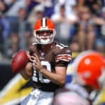 Kelly Holcomb of the Cleveland Browns during the Browns 33-13 loss to the Baltimore Ravens at M&T Bank Stadium in Baltimore, MD.