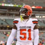 Cleveland Browns linebacker Mack Wilson (51) looks at the scoreboard before the game against the Cleveland Browns and the Cincinnati Bengals on December 29th 2019, at Paul Brown Stadium in Cincinnati, OH.