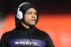 Baltimore Ravens wide receiver Willie Snead (83) before an NFL game between the Baltimore Ravens and Kansas City Chiefs on December 9, 2018 at Arrowhead Stadium in Kansas City, MO.