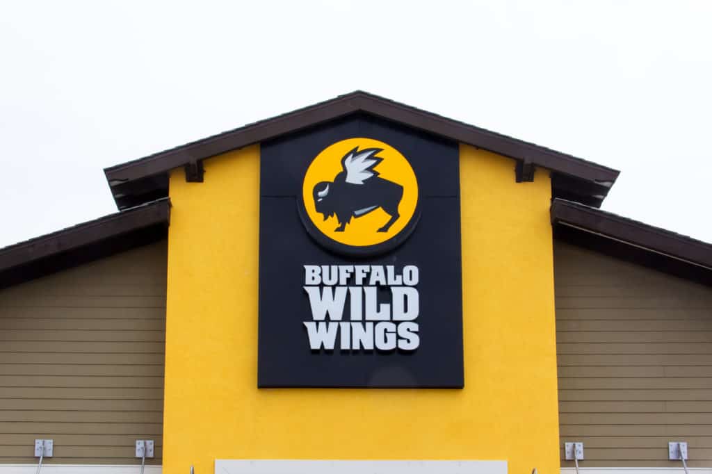 Buffalo Wild Wings restaurant. Buffalo Wild Wings Grill & Bar is a casual dining restaurant and sports bar franchise in the United States and Canada known for its Buffalo wings.