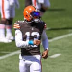 Cleveland Browns wide receiver Odell Beckham Jr. (13) participates in drills during the Cleveland Browns Training Camp on August 30, 2020, at FirstEnergy Stadium in Cleveland, OH.