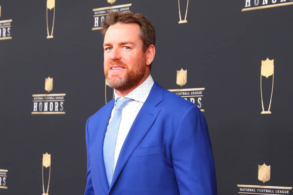 Former Cincinnati quarterback Carson Palmer poses for photos on the red carpet at the NFL Honors on February 2, 2019 at the Fox Theatre in Atlanta, GA. 