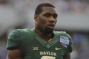 Baylor Bears defensive end Shawn Oakman (2) before the 2015 Russell Athletic Bowl between the North Carolina Tar Heels and Baylor Bears at the Florida Citrus Bowl Stadium in Orlando, FL.