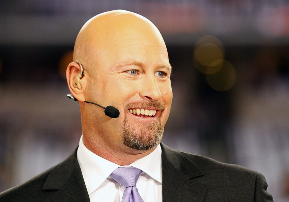 Trent Dilfer prior to regular season NFL football game between the Dallas Cowboys and the Washington Redskins at AT&T Stadium in Arlington, TX.