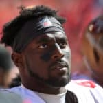 San Francisco 49ers linebacker Elijah Lee (47) in the fourth quarter of a week 3 NFL game between the San Francisco 49ers and Kansas City Chiefs on September 23, 2018 at Arrowhead Stadium in Kansas City, MO. The Chiefs won 38-27.