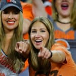 Cleveland Browns fans in the stands during the second quarter of the the National Football League game between the Los Angeles Rams and Cleveland Browns on September 22, 2019, at FirstEnergy Stadium in Cleveland, OH.