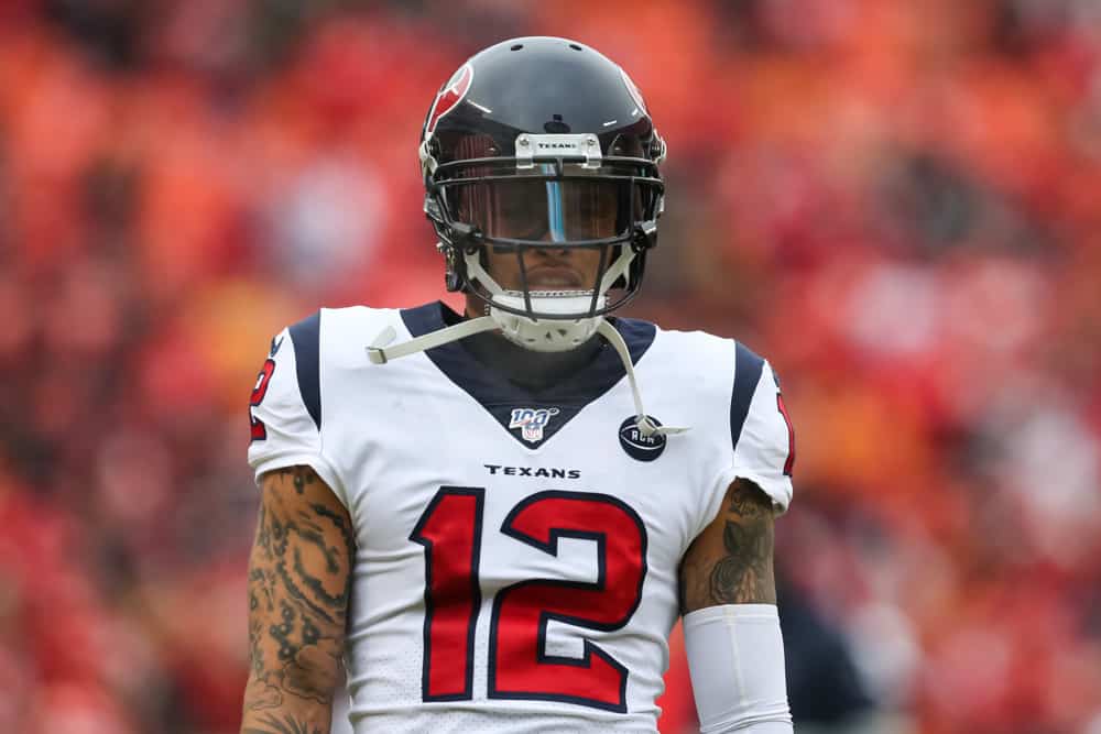 Houston Texans wide receiver Kenny Stills (12) before an NFL Divisional round playoff game between the Houston Texans and Kansas City Chiefs on January 12, 2020 at Arrowhead Stadium in Kansas City, MO.