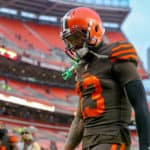 Cleveland Browns wide receiver Odell Beckham Jr. (13) leaves the field following the National Football League game between the Cincinnati Bengals and Cleveland Browns on December 8, 2019, at FirstEnergy Stadium in Cleveland, OH.