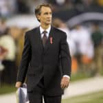 TV reporter Cris Collingsworth before the start of the New York Jets vs Dallas Cowboys game at MetLife Stadium in East Rutherford, NJ. The Jets defeated the Cowboys 27-24.