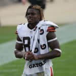 Cleveland Browns Tight End David Njoku (85) during the game between the Cleveland Browns and the Jacksonville Jaguars on November 29, 2020 at TIAA Bank Field in Jacksonville, Fl.