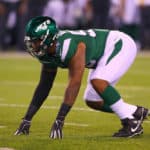 New York Jets defensive tackle Quinnen Williams (95) during the Preseason National Football League game between the New Orleans Saints and the New York Jets on August 24, 2019 at MaeLife Stadium in East Rutherford, NJ.