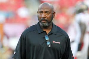 Coach Earnest Byner of the Buccaneers before the NFL pre-season game between the Washington Redskins and the Tampa Bay Buccaneers at Raymond James Stadium in Tampa, Florida.